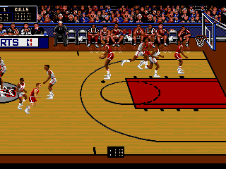 NBA Playoffs: Bulls vs Blazers screenshot 3 for Sega Mega Drive